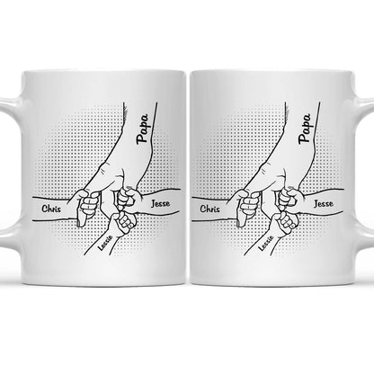 Hand In Hand, I Will Always Protect You - Birthday, Loving Gift For Mom, Dad, Papa, Nana, Grandma, Grandpa - Personalized Custom Mug