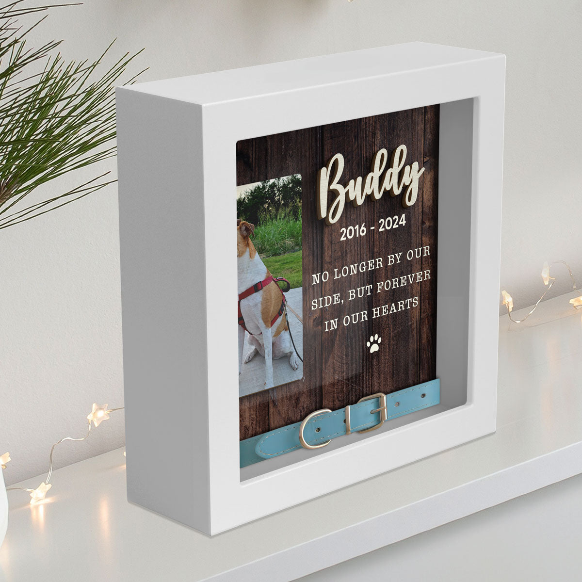 Dog Cat Pet Memorial Sympathy Keepsake Personalized Shadow Box