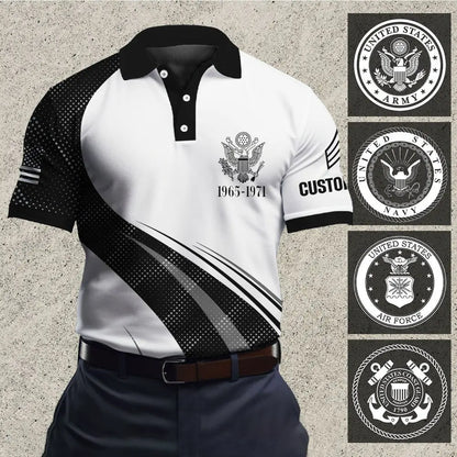 Veteran - Customized US Veteran Proudly Served - Personalized Polo Shirt T-shirt The Next Custom Gift