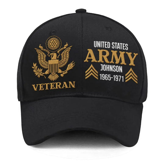 Veteran - US Veteran Proudly Served - Personalized Cap Hat The Next Custom Gift