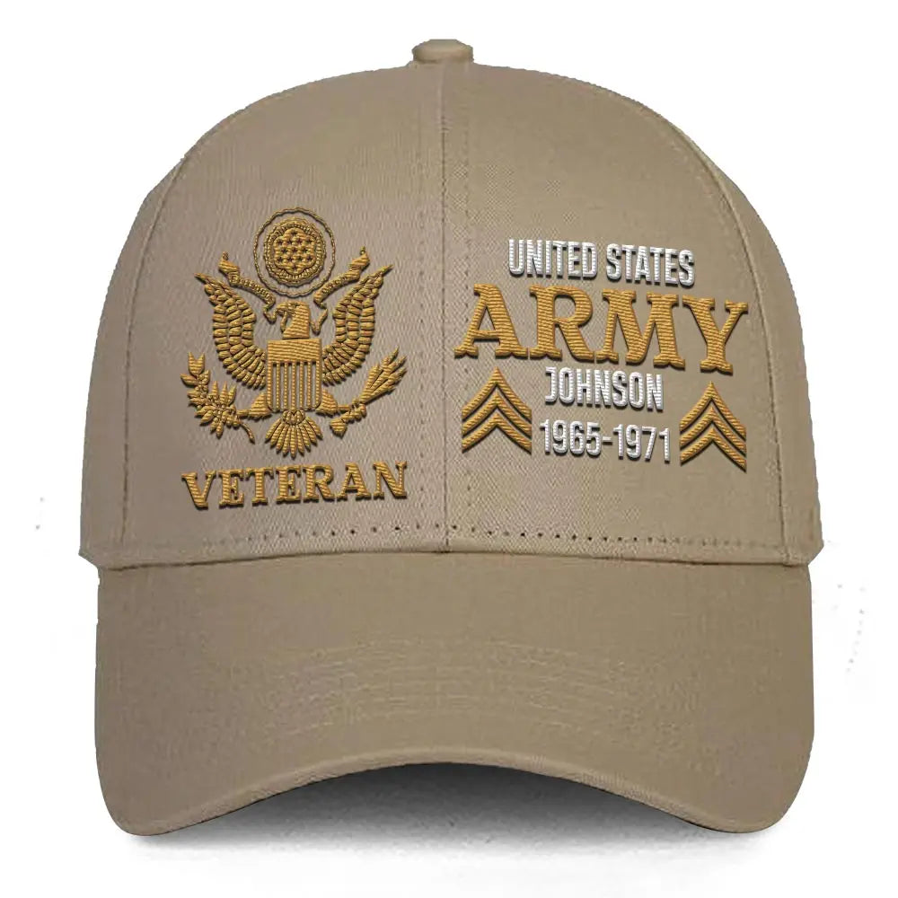 Veteran - US Veteran Proudly Served - Personalized Cap Hat The Next Custom Gift