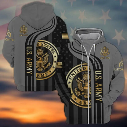 Veterans - Customized  U.S Veteran Proudly Served - Personalized 3D Shirt (VT) Shirts & Tops The Next Custom Gift