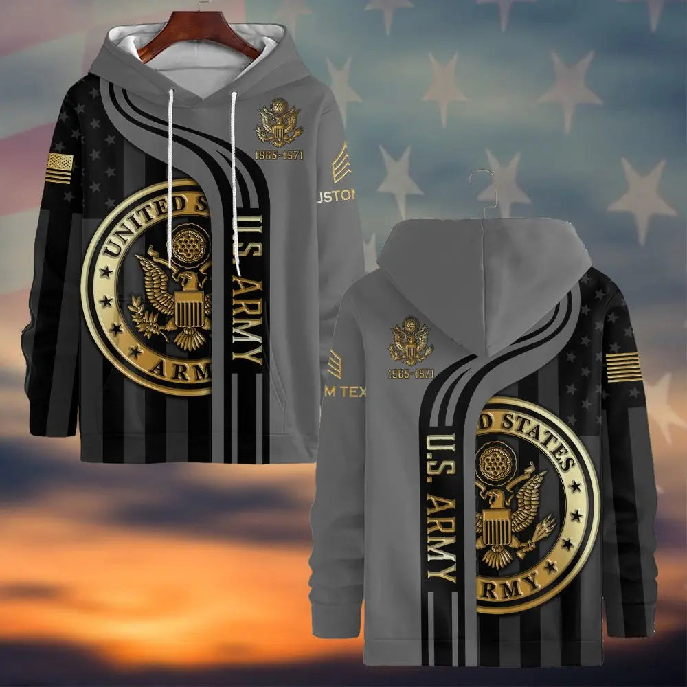 Veterans - Customized  U.S Veteran Proudly Served - Personalized 3D Shirt (VT) Shirts & Tops The Next Custom Gift