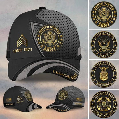 Veterans - Customized U.S Veteran Proudly Served - Personalized Cap (HN) Cap The Next Custom Gift