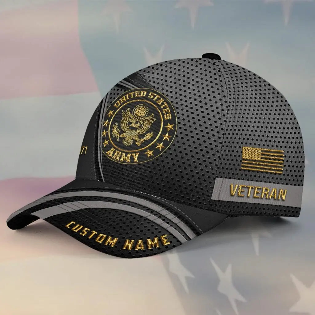 Veterans - Customized U.S Veteran Proudly Served - Personalized Cap (HN) Cap The Next Custom Gift