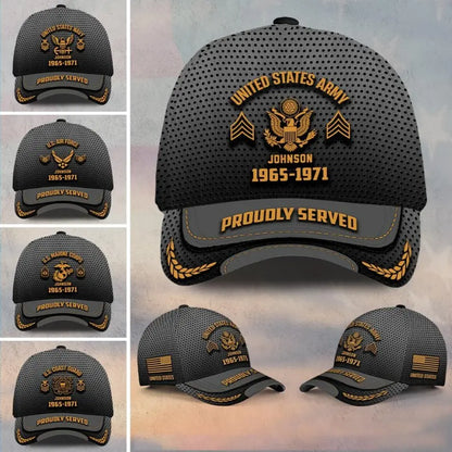 Veterans - US Veteran Proudly Served - Personalized Cap (HJ) Hat The Next Custom Gift