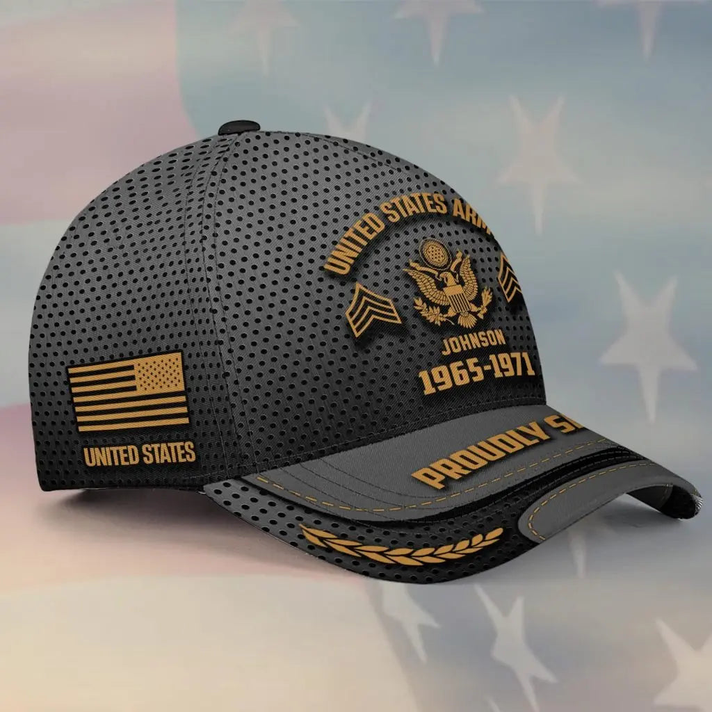 Veterans - US Veteran Proudly Served - Personalized Cap (HJ) Hat The Next Custom Gift