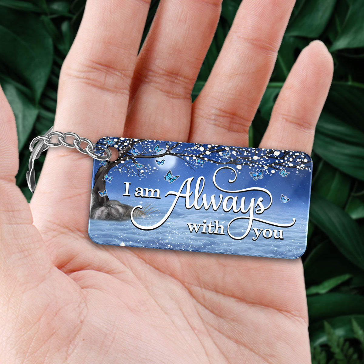 Blossom Tree Night Sky Memorial Family Remembrance Gift Personalized Acrylic Keychain