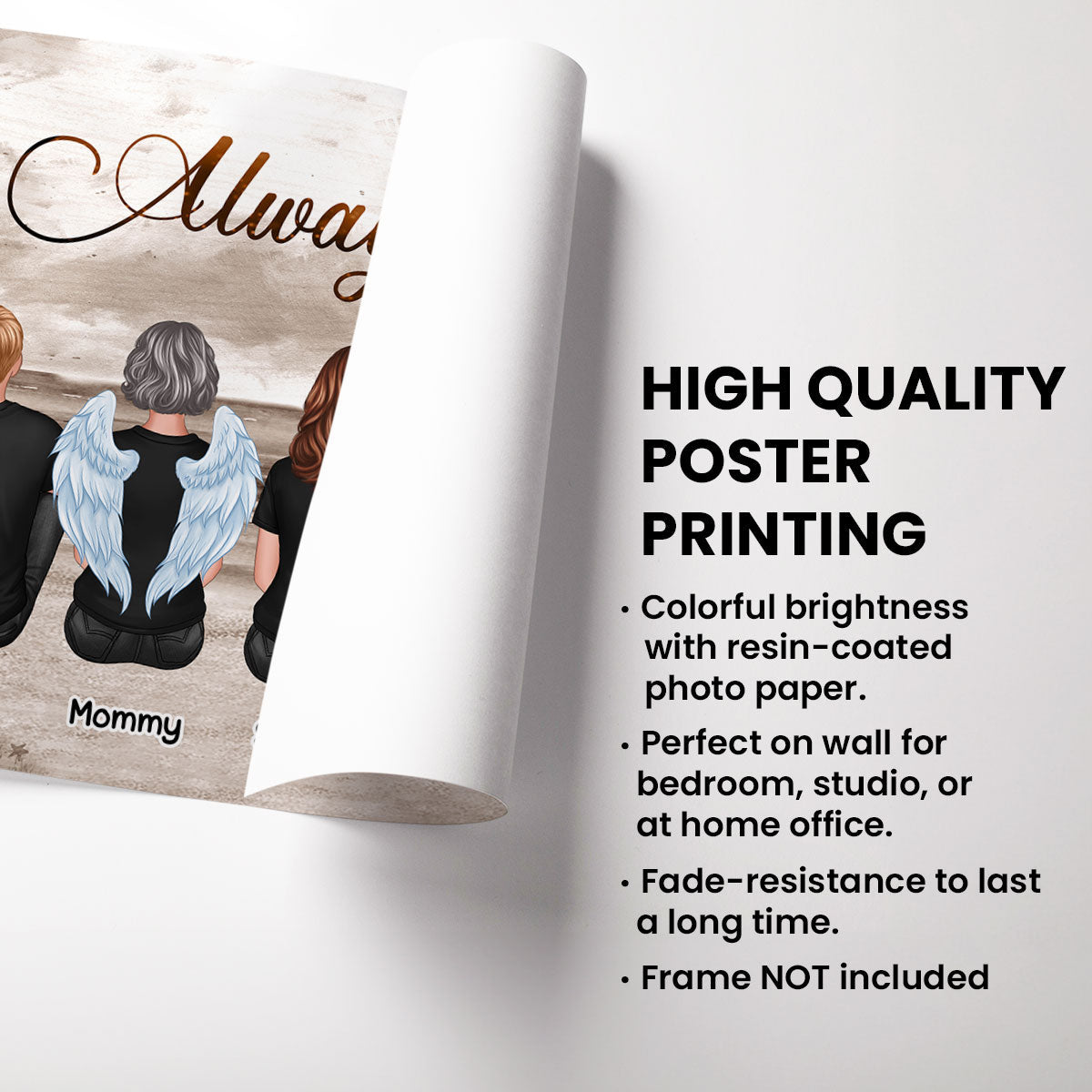 Always With You Sky Family Members, Memorial Personalized Poster, Sympathy Gift