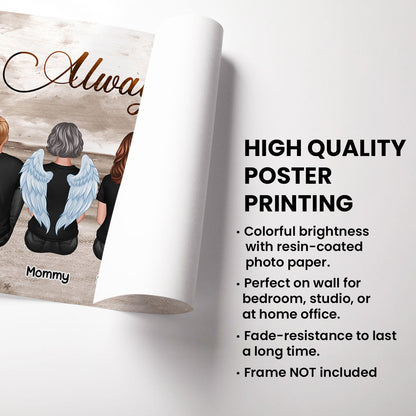 Always With You Sky Family Members, Memorial Personalized Poster, Sympathy Gift