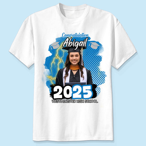 Personalized Congratulations Graduation Family Matching Shirt, Eco-Friendly Print Type, 100% Cotton Shirt