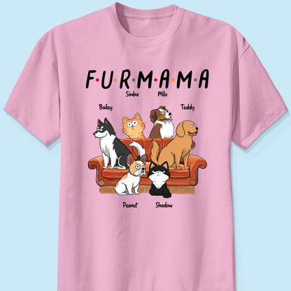 Dog Mom Cat Mom Fur Mama Personalized Shirt