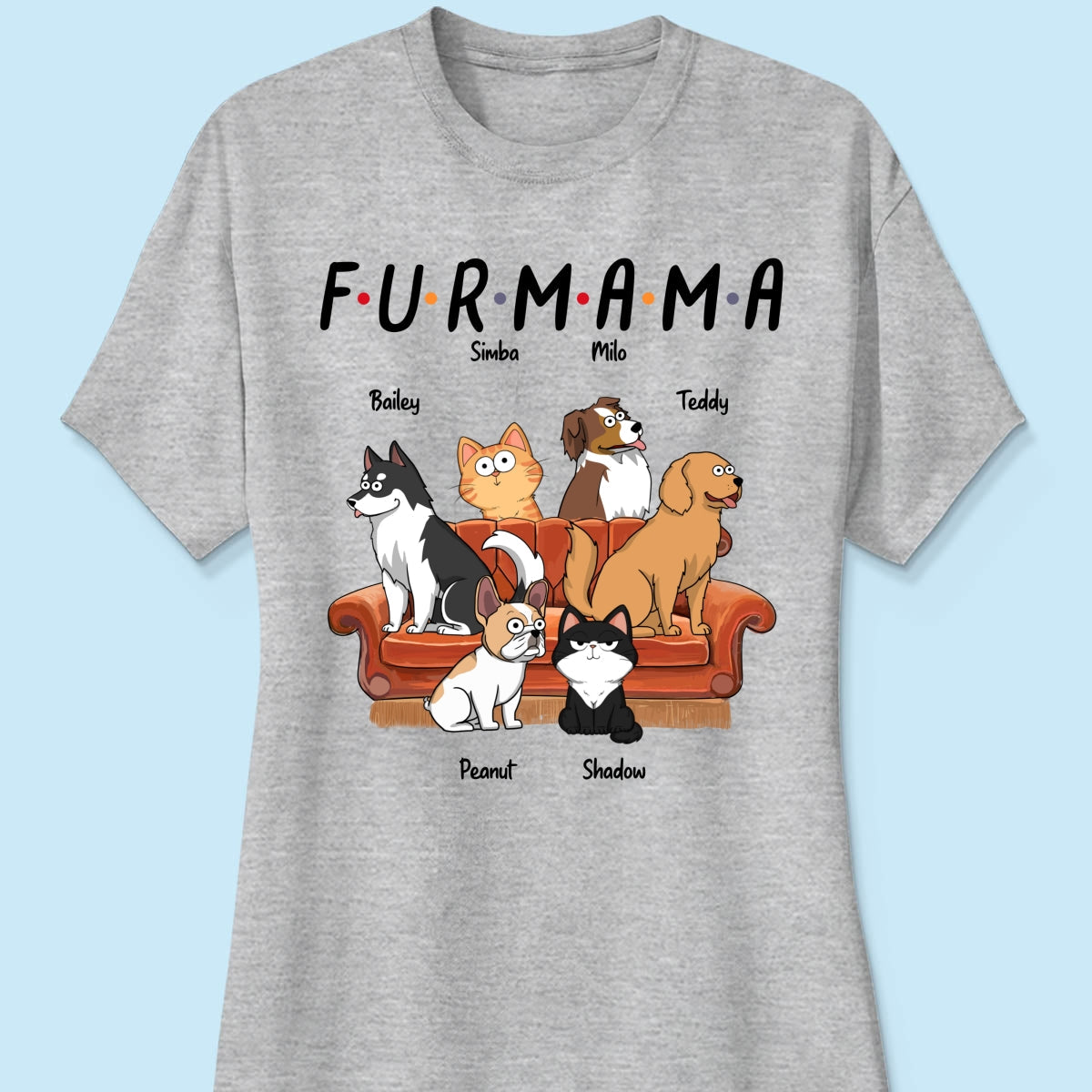 Dog Mom Cat Mom Fur Mama Personalized Shirt