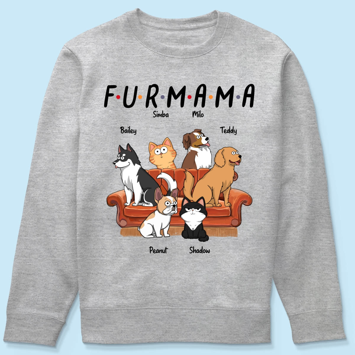 Dog Mom Cat Mom Fur Mama Personalized Shirt