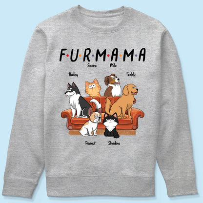 Dog Mom Cat Mom Fur Mama Personalized Shirt