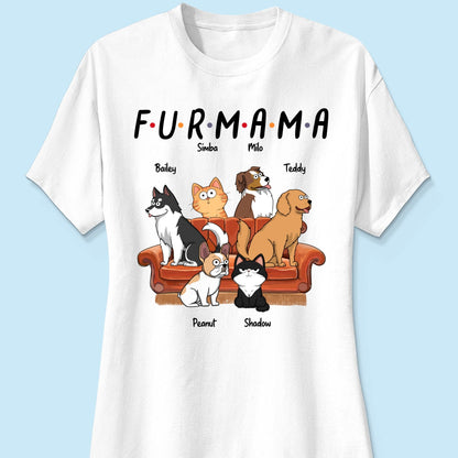 Dog Mom Cat Mom Fur Mama Personalized Shirt