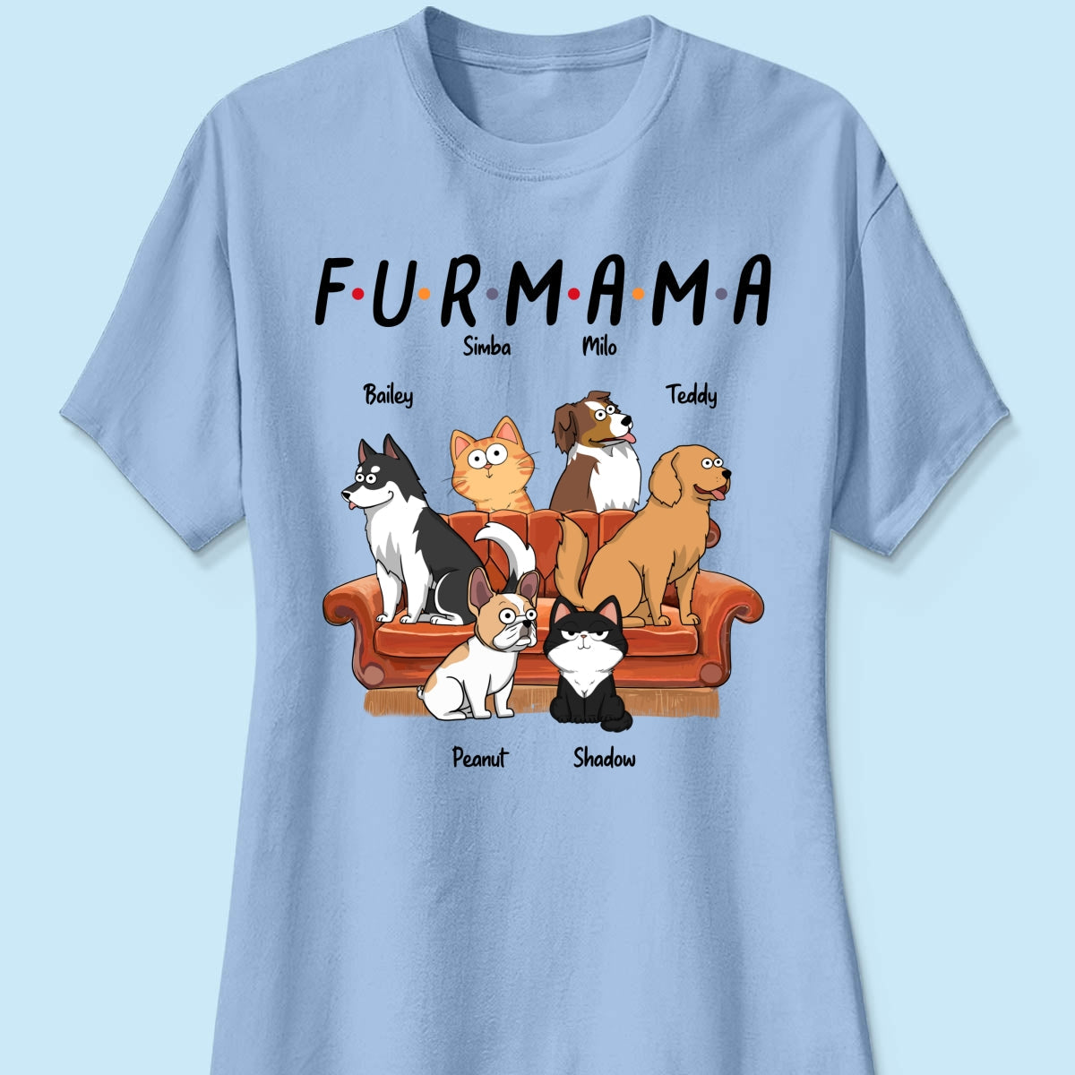 Dog Mom Cat Mom Fur Mama Personalized Shirt