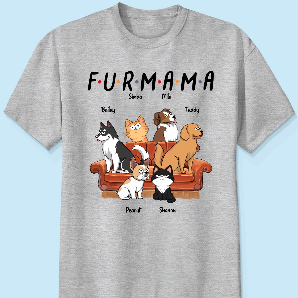 Dog Mom Cat Mom Fur Mama Personalized Shirt