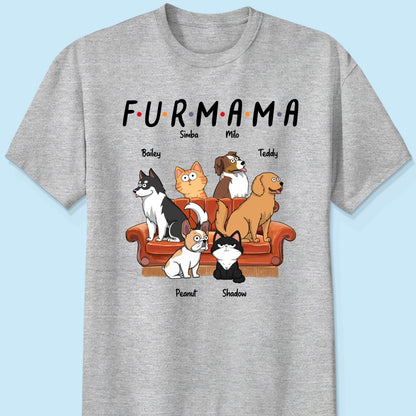 Dog Mom Cat Mom Fur Mama Personalized Shirt