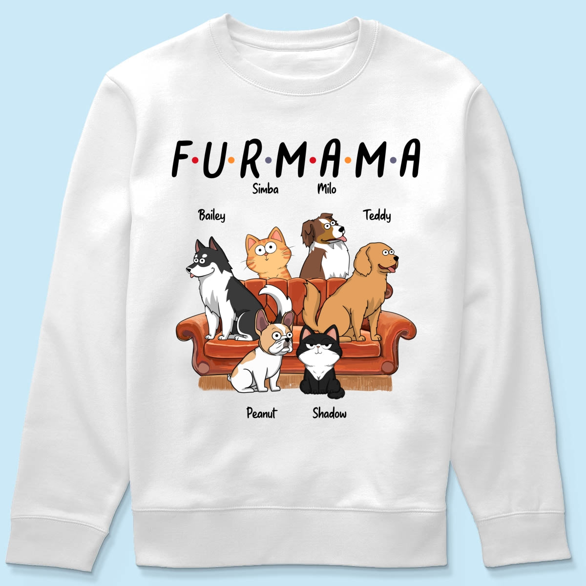 Dog Mom Cat Mom Fur Mama Personalized Shirt