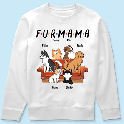 Dog Mom Cat Mom Fur Mama Personalized Shirt