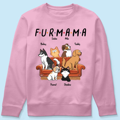 Dog Mom Cat Mom Fur Mama Personalized Shirt