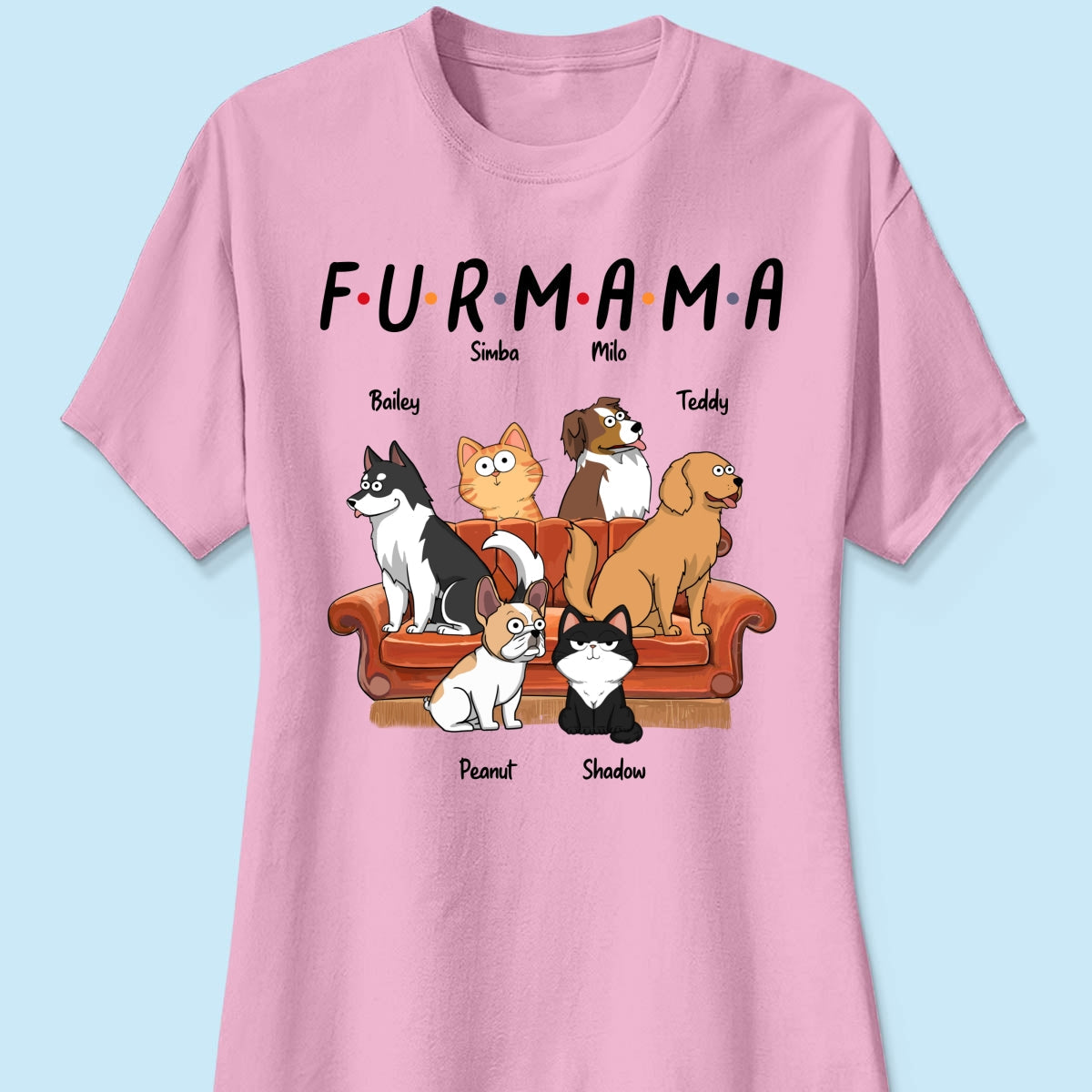 Dog Mom Cat Mom Fur Mama Personalized Shirt