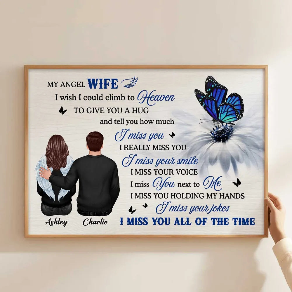 Butterfly I'm Not A Widow Even Death Can't Stop Me Loving Him Memorial - Personalized Poster