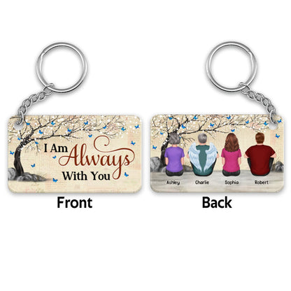 Cardinal Blossom Tree Old Paper Family Memorial Remembrance Sympathy Keepsake Personalized Acrylic Keychain