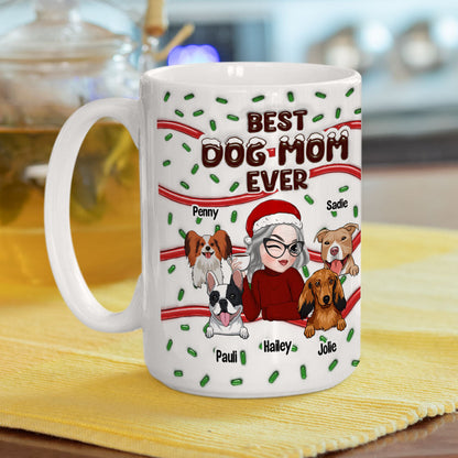 Best Dog Mom Cake - Personalized Custom 3D Inflated Effect Mug