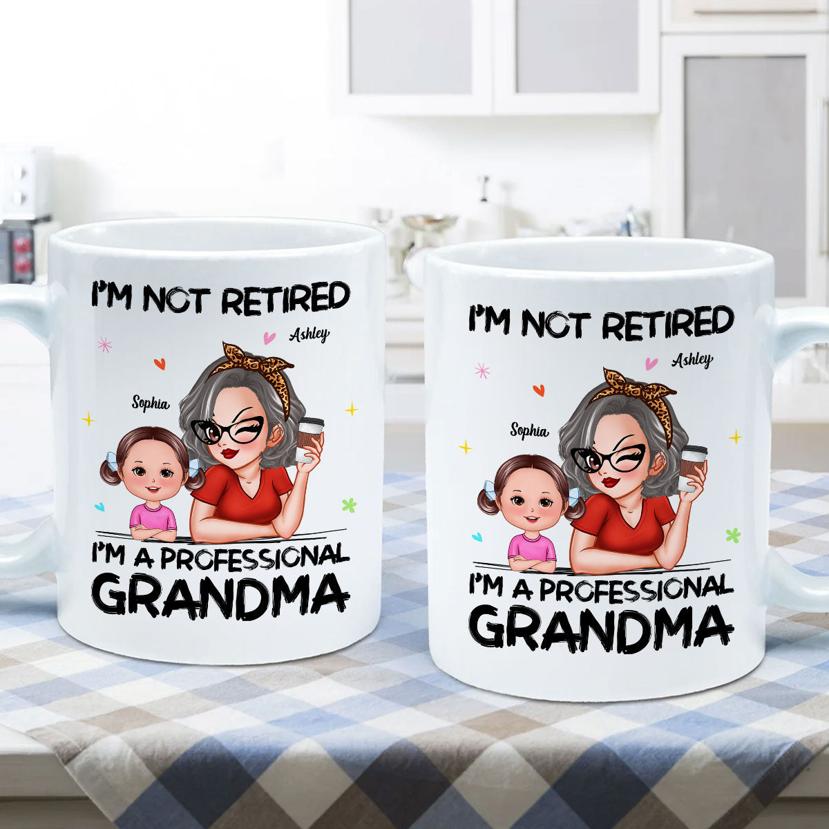 I'm Not Retired I'm A Professional Grandma Personalized Mug, Retirement Gift For Grandma
