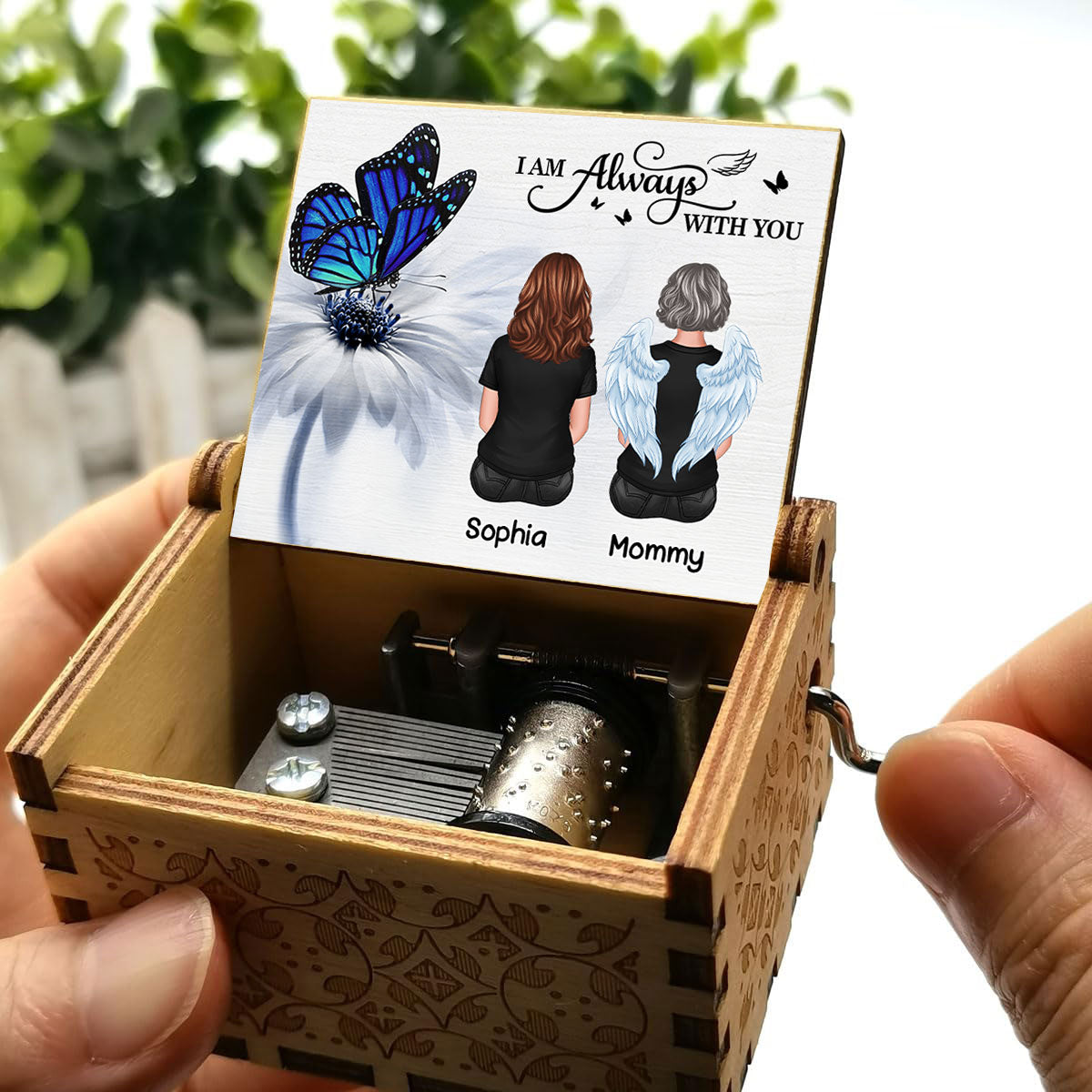 Butterfly I Am Always With You Memorial Personalized Music Box