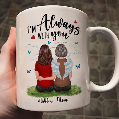 Always With You Dad Son Mom Daughter Butterflies Memorial Personalized Mug