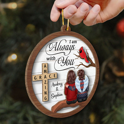 Amazing Grace Wooden Blocks Family Memorial Personalized 2-Layer Wooden Ornament, Christmas Decoration, Sympathy Gift, Remembrance Gift