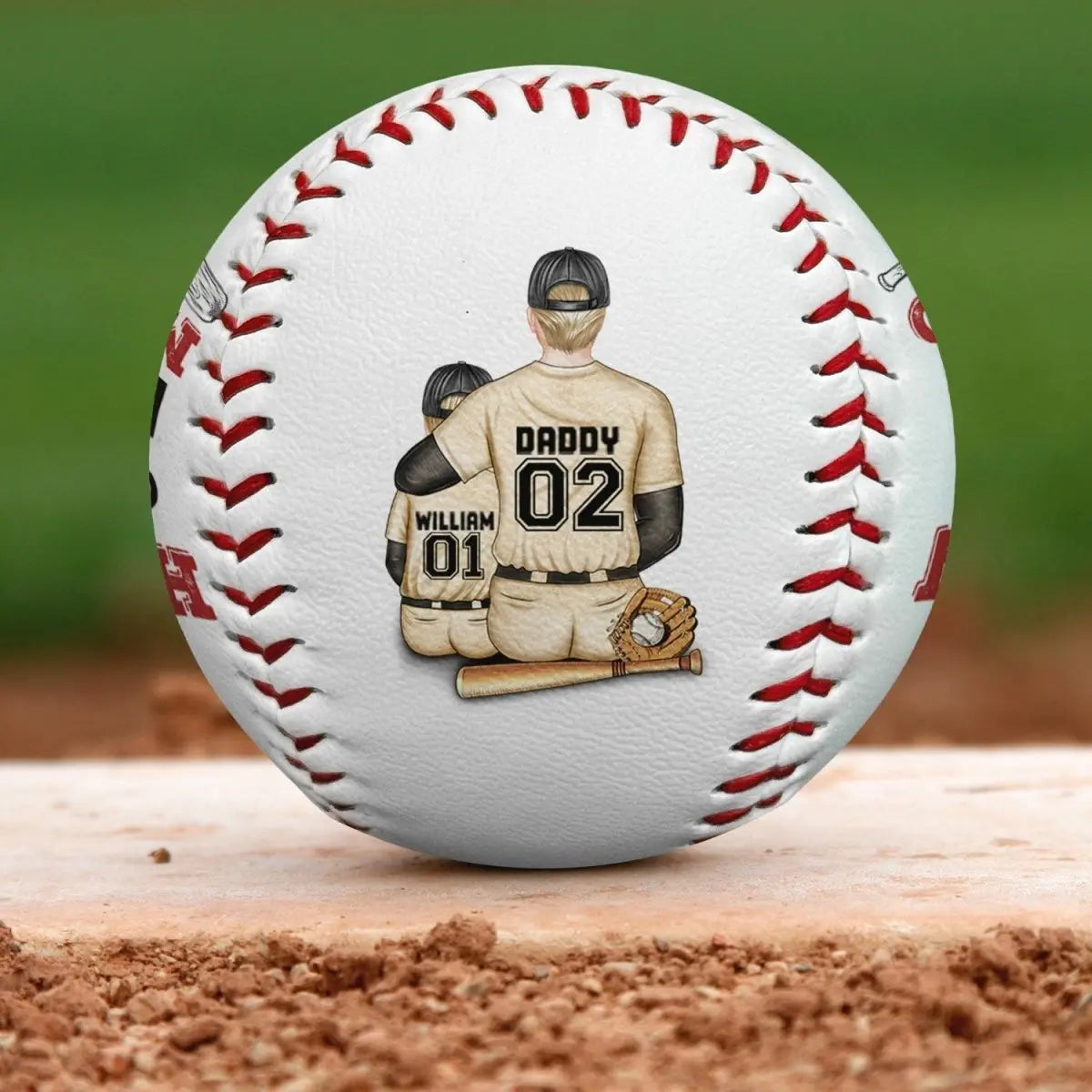 We Hit A Homerun Scoring You As Our Dad - Personalized Baseball, Softball Baseball The Next Custom Gift