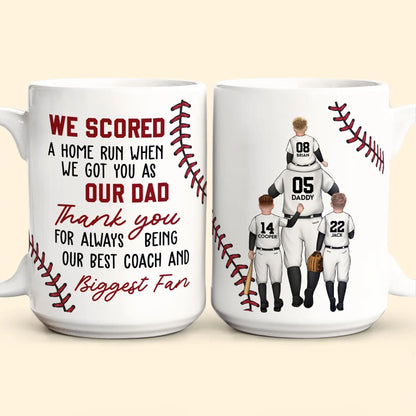 We Scored A Home Run - Personalized Mug Mug The Next Custom Gift