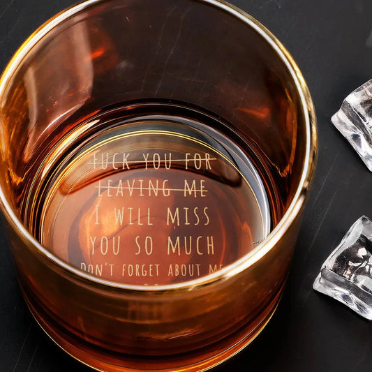 We Will Miss You So Much Funny - Personalized Engraved Whiskey Glass Whiskey Glass The Next Custom Gift