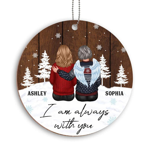 Snow Wood Always With You Personalized Wooden Ornament