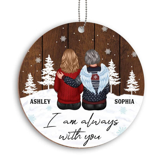 Snow Wood Always With You Personalized Wooden Ornament