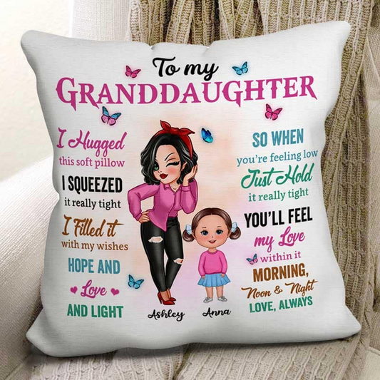 Colorful To My Granddaughter Grandson Gift For Grandchildren Personalized Pillow