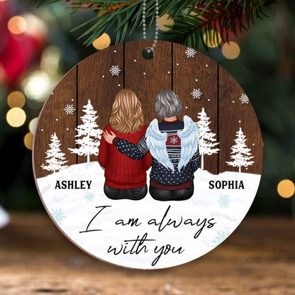Snow Wood Always With You Personalized Wooden Ornament