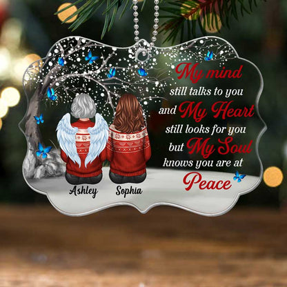 My Mind Still Talk To You Memorial Personalized Acrylic Ornament