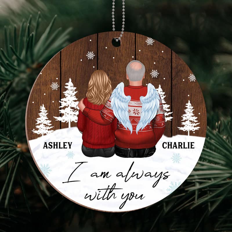 Snow Wood Always With You Personalized Wooden Ornament