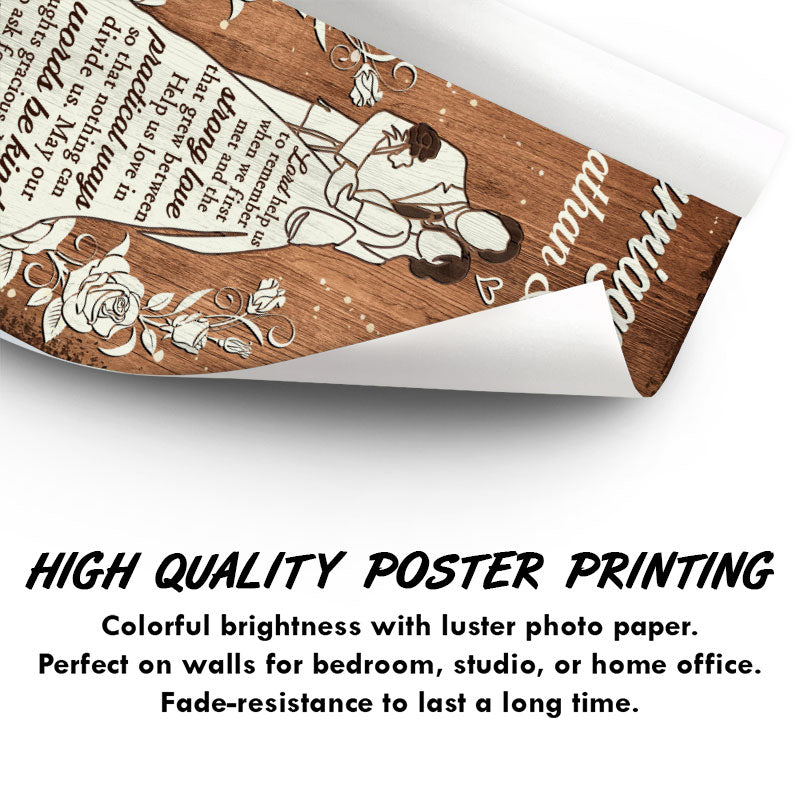 Wedding Couple Marriage Prayer - Couple Gift - Personalized Custom Poster