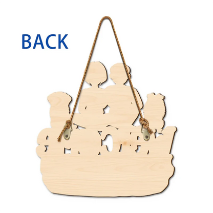 Welcome A Lovely Lady And A Grumpy Old Man Live Here 3D Effect Dog - Personalized Custom Shaped Wood Sign