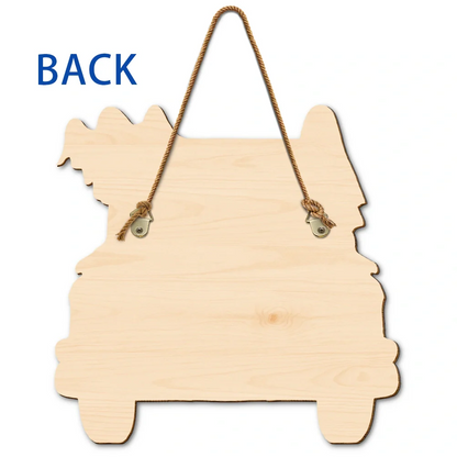 Welcome Foolish Mortals - Personalized Custom Shaped Wood Sign