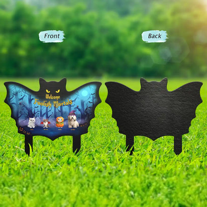 Welcome Foolish Mortals Pet Halloween - Personalized Metal Garden Stake