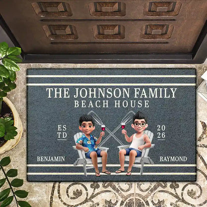 Welcome To The Lake Beach House - Personalized Doormat