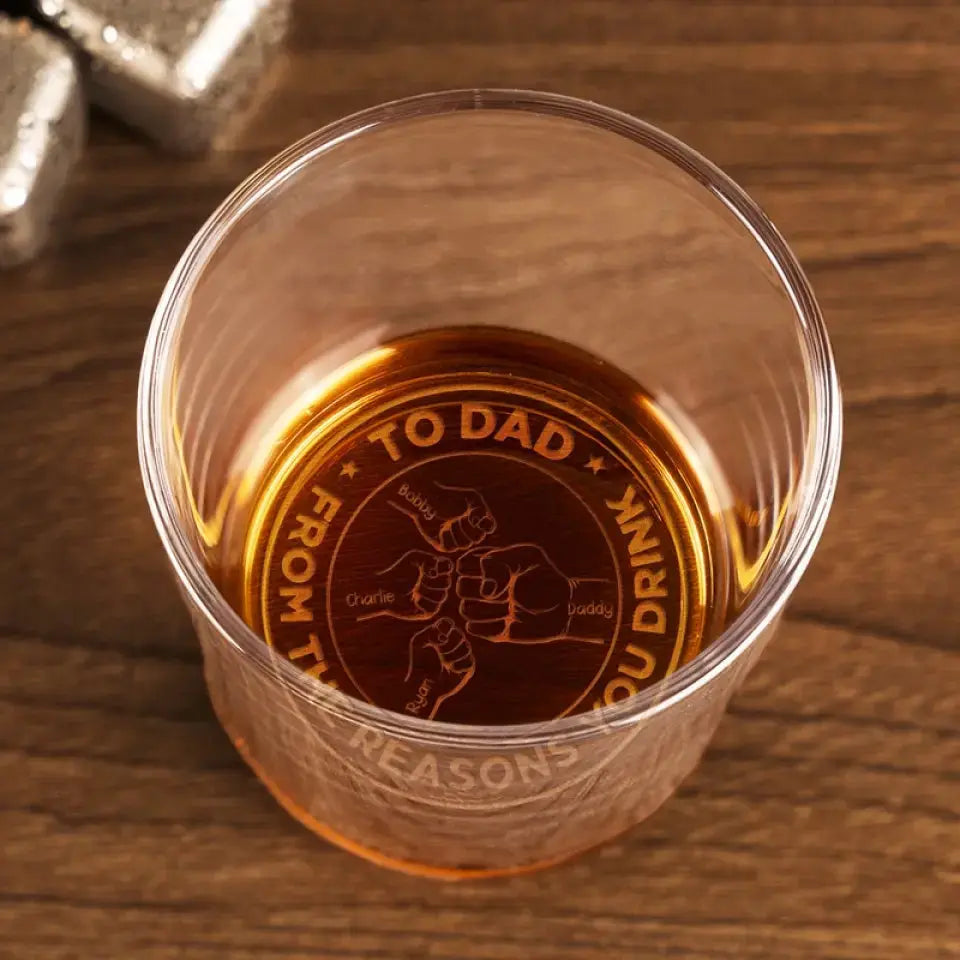 What Dad Really Wants Is A Nap - Family Personalized Custom Whiskey Glass - Father's Day, Gift For Dad, Grandpa Whiskey Glass The Next Custom Gift