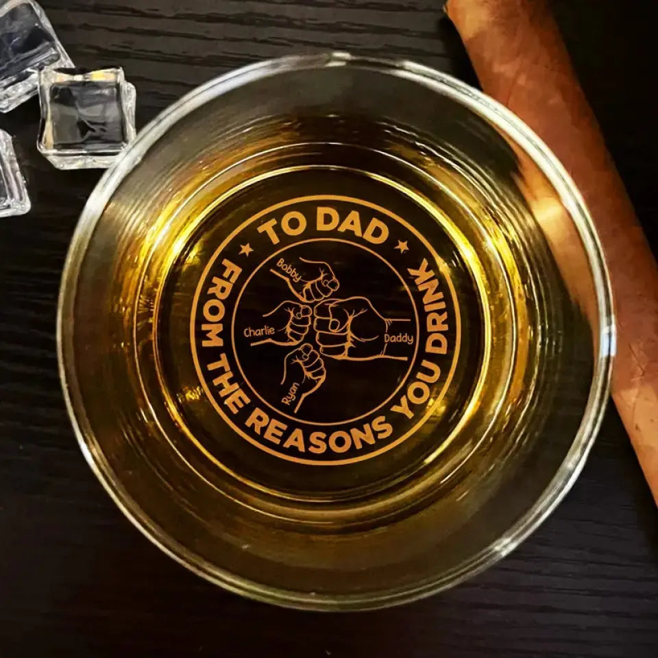 What Dad Really Wants Is A Nap - Family Personalized Custom Whiskey Glass - Father's Day, Gift For Dad, Grandpa Whiskey Glass The Next Custom Gift